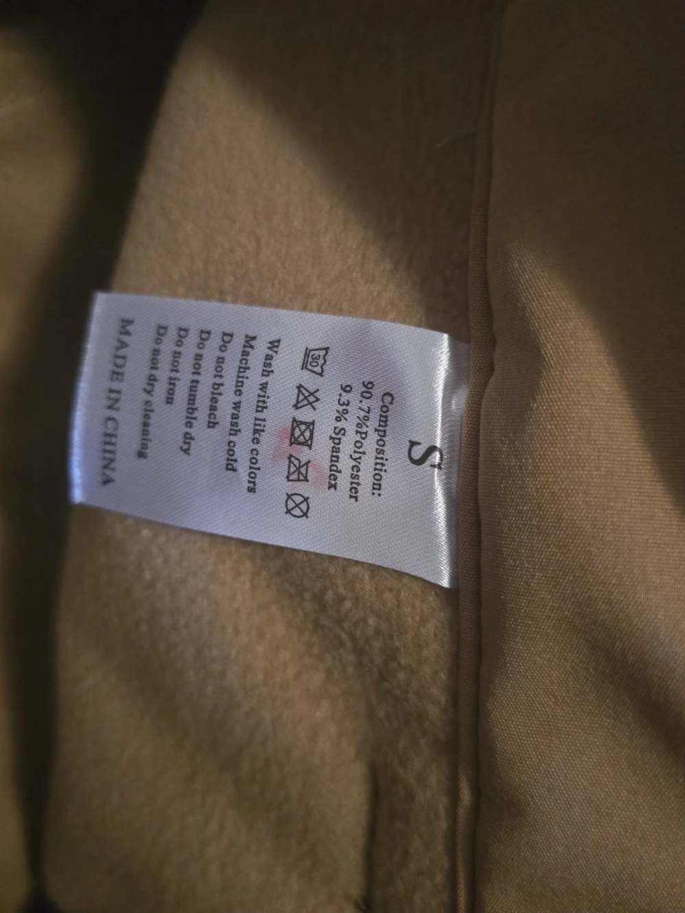 Outdoor Tactical Dress Tan Cargo Trousers with Black Contrast Panels - Size S